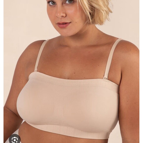 Truekind Bandeau Convertible Strapless Set of 2 Wireless Seamless Bra 3XL NEW - Picture 4 of 9